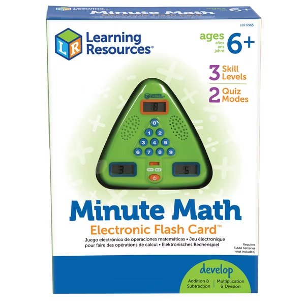Minute Math Electronic Flash Card, Recommended Grade: 1+, Learning Resources, Mfr#: 6965